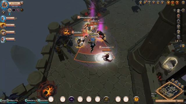 Albion Online | Lands Awakened | Static Dungeon Diving | 1H Mace POV | Shock Tactics EU Guild смотреть онлайн