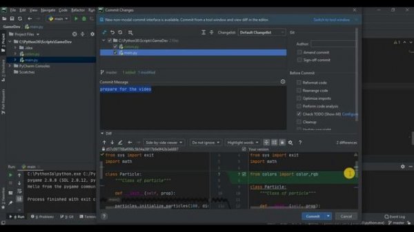 Python and Git ignore in PyCharm IDE