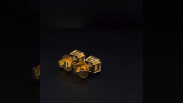 18 KGP 2.5 Carat Asscher Cut Studs-Bling by Wilkening смотреть онлайн