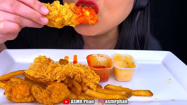 ASMR FRIED CHICKEN & FRIED SHRIMP POPEYES MUKBANG (EATING SOUNDS) ASMR Phan смотреть онлайн