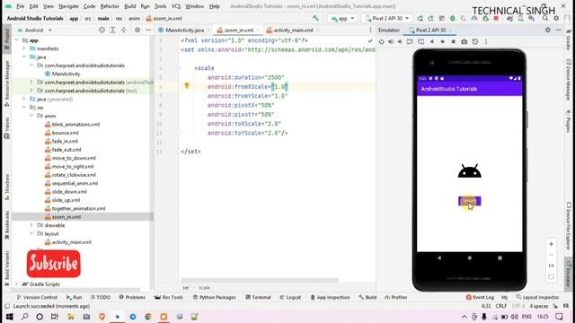 9. ZOOM - IN/OUT ANDROID STUDIO ANIMATION VIDEO (JAVA) смотреть онлайн