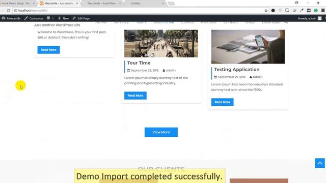 Mercantile :Multipurpose Responsive WordPress Theme, Demo Import Process смотреть онлайн