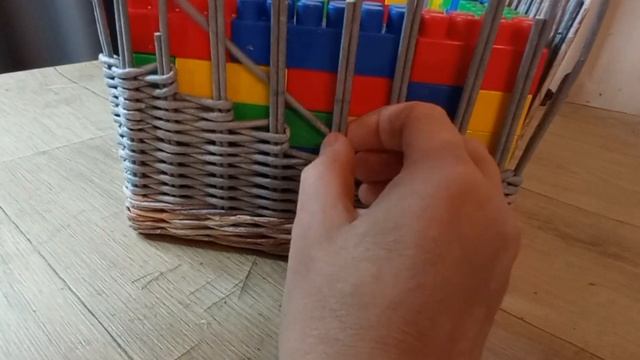 МК. Ажурная коробка из бумажной лозы. Openwork Box Of Paper Vine.