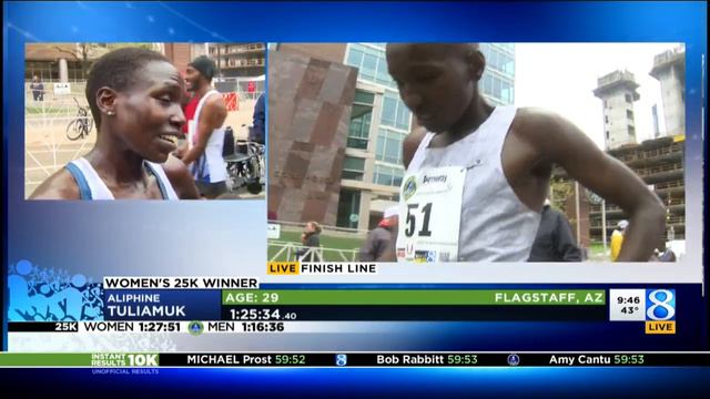 Threepeat: Aliphine Tuliamuk wins women’s River Bank Run 25K смотреть онлайн