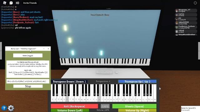 rush e played on roblox digital piano (autoplay) смотреть онлайн