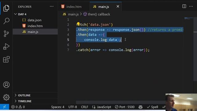 How to display local JSON data in browser using the Fetch API смотреть онлайн