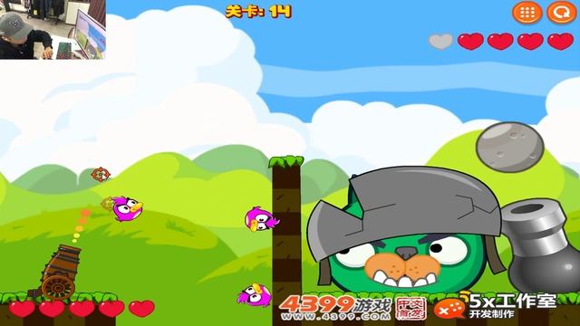 Angry Birds Collection Cannon 1 - SHOOT THE STONE TO KICK THE PIGGIES TO TNT BOMB WALKTHROUGH!