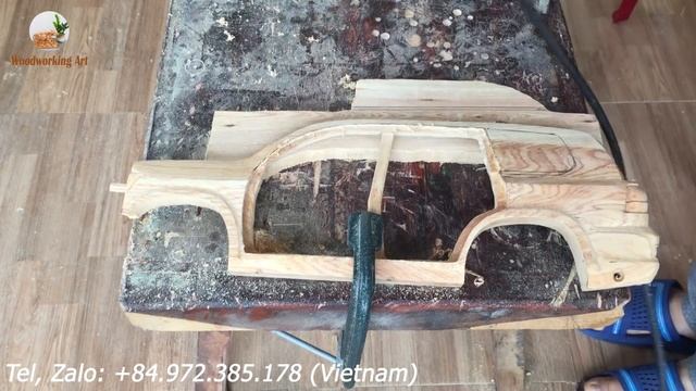 Wood Carving - TOYOTA Land Cruiser V8 2020 (New Version) - Woodworking art смотреть онлайн