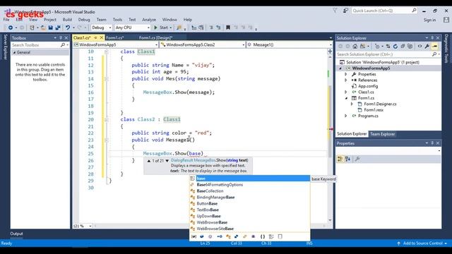 Visual Studio C# Tutorial 21 Inheritance and Overriding смотреть онлайн
