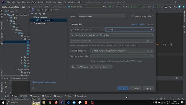 Configuração da run para classe main no intellij IDE смотреть онлайн