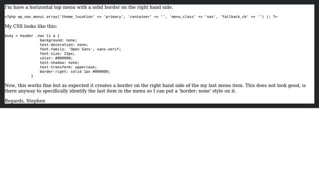 Wordpress: Wp_Nav_Menu - Identify the last menu item смотреть онлайн