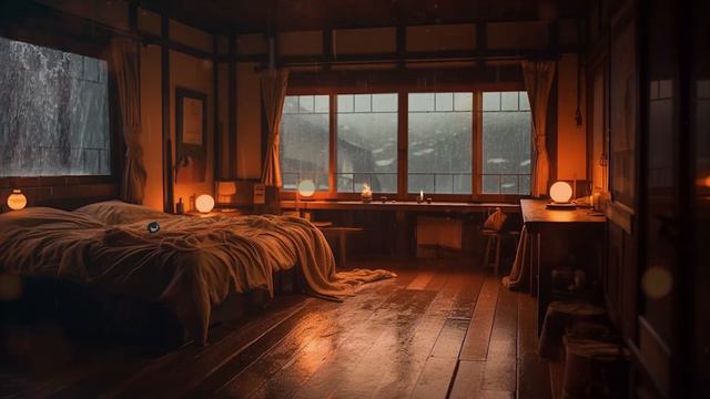 Rain On Window With Wind Sounds - Heavy Rain Sounds For Sleep, Study And Relaxation | 10 Hours