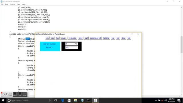 How to create Basic Scientific Calculator with the help of Java AWT and Event Handling смотреть онлайн