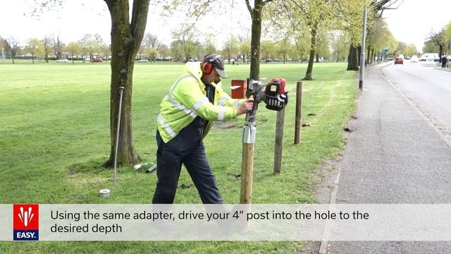 How to drive 4" (100mm) Fence Posts into Hard Ground | Easy Petrol Post Driver смотреть онлайн