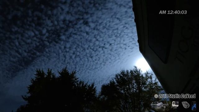 October 2018 Almost Full Moon Stunning Clouds GoPro Hero4 Silver Night Time Lapse смотреть онлайн