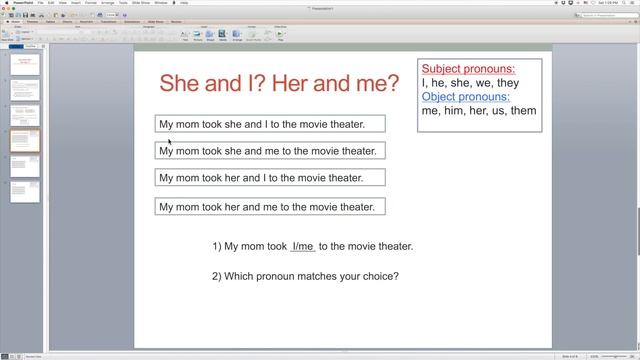 He and I? Him and me? Subject & Object Pronoun Usage смотреть онлайн