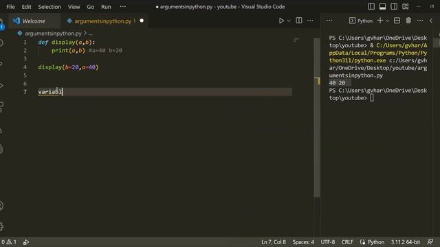 Keyword and Variable Arguments in python || Types of Arguments || Python Programming смотреть онлайн