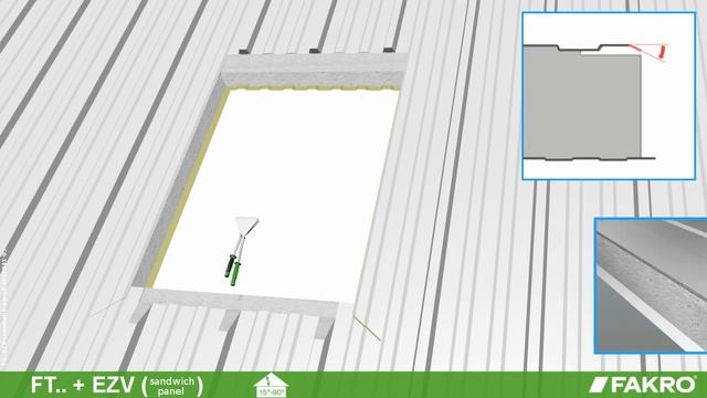 FAKRO Roof Windows - FT_ Roof Windows + EZV Flashing (sandwich Panel)