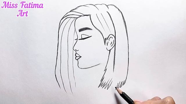 Как Нарисовать Девушку Карандашом | Простой Способ Нарисовать Девушку В Профиль | Рисунки Карандашо смотреть онлайн