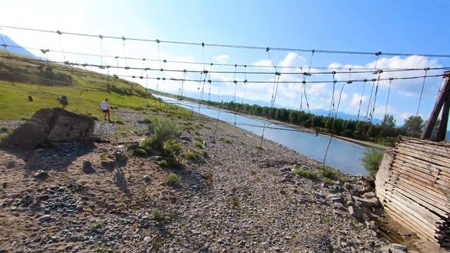 Катунский мост. поселок Мульта. FPV abandoned bridge смотреть онлайн