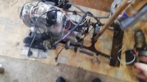 Двигатель к-750 первый запуск. The first start of K750 engine.