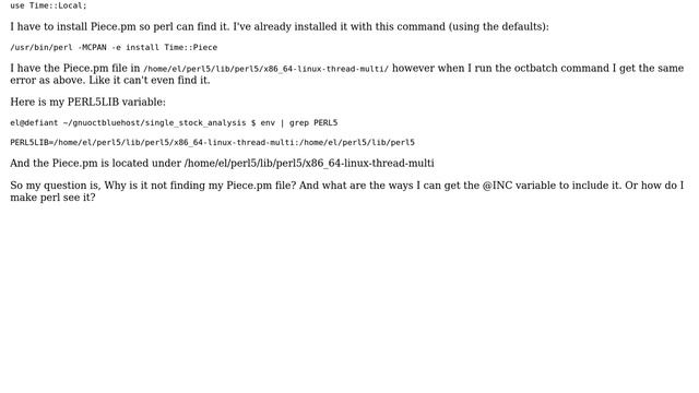 In Fedora, Perl program cannot find Time::Piece library смотреть онлайн