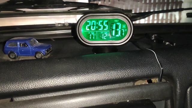 Доступный и нужный девайс для автомобиля! Часы, будильник, вольтметр, термометр!