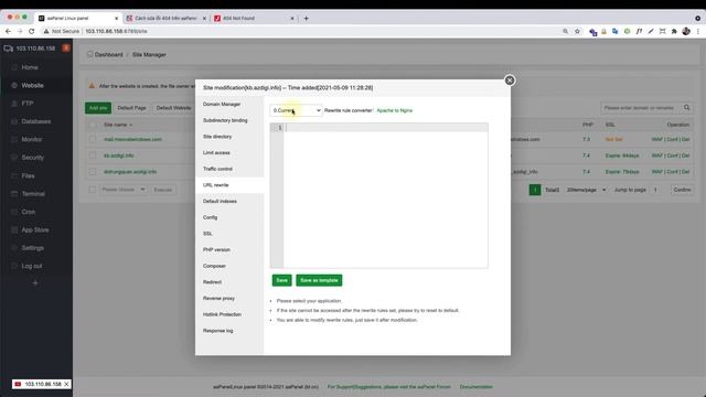[#aaPanel] Hướng dẫn sửa lỗi 404 trên AAPANEL смотреть онлайн
