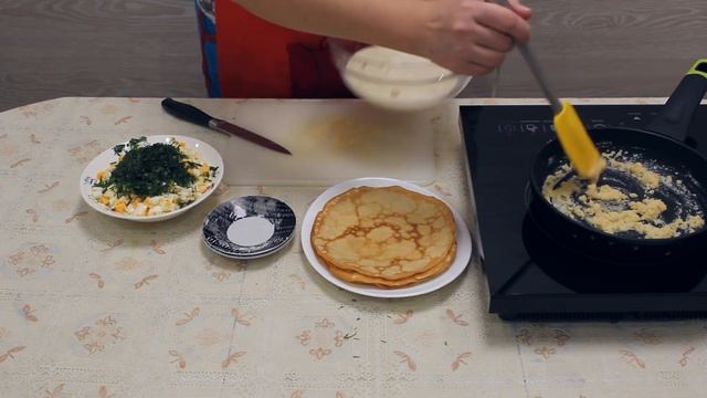 Блинный пирог с копченой скумбрией смотреть онлайн