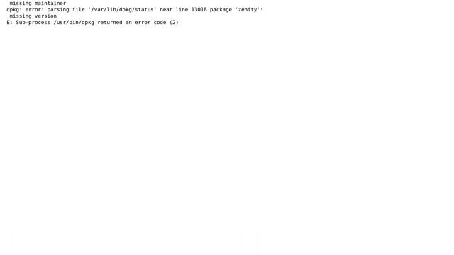Raspberry Pi: What to do when apt-get -f install fails? смотреть онлайн