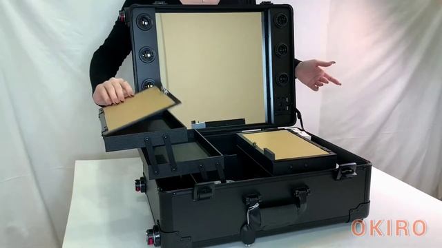 Мобильная студия визажиста черная OKIRO LC003 смотреть онлайн