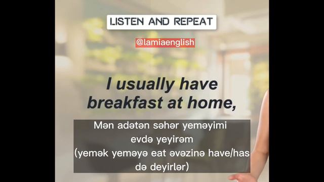 Səhər yeməyi rutinim( Present simple tense) #ingilisdili #dinləmə #listening смотреть онлайн