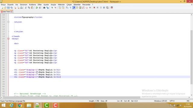 Bootstrap 4 Dersleri 7 - Typography 1 смотреть онлайн