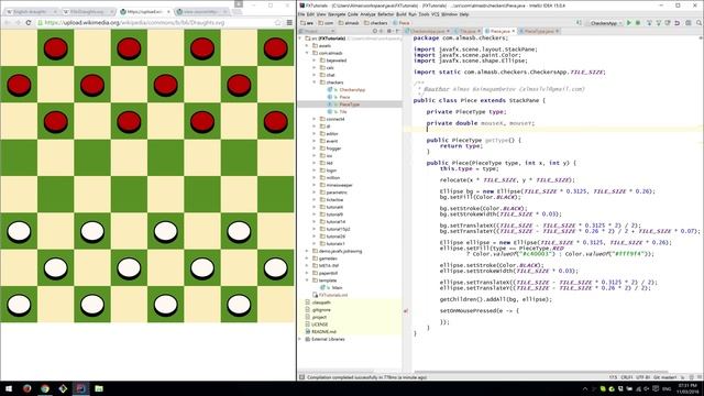 JavaFX Game: Checkers смотреть онлайн