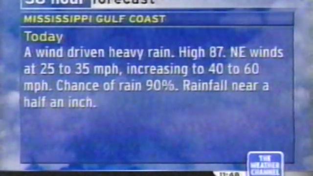 Hurricane Ivan local forecast 9/15/04 11:48am: Clip 1 смотреть онлайн