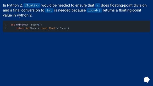 Round to 5 (or other number) in Python смотреть онлайн