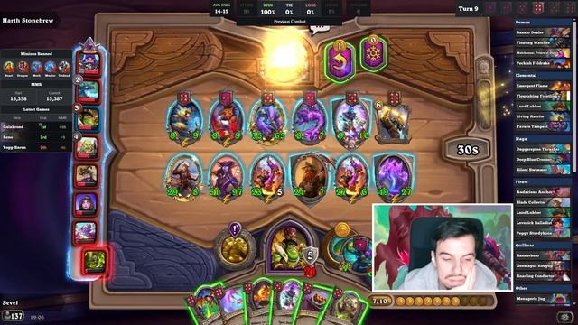 GALLYWIX DEMOLISHES THE LOBBY! Menagerie with golden Brann Bronzebeard | Hearthstone Battlegrounds смотреть онлайн