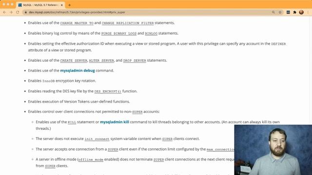 Stop granting SUPER to your application usersNoSuperPrivilege смотреть онлайн