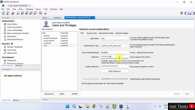 How to Reset the root user password in MySQL Workbench | AmitThinks смотреть онлайн