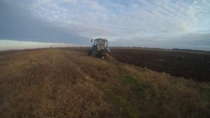 Зяблевая вспашка двумя МТЗ 1221 с плугами ПМУ-4