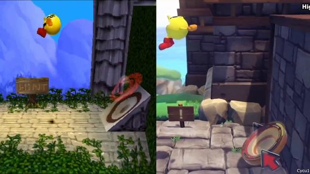 Pac Man World Re-Pac Remake vs Original Early Graphics Comparison смотреть онлайн