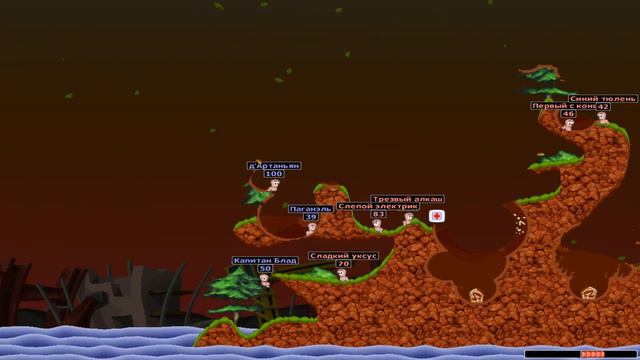 Сражение до последнего юнита в Worms World Party (3) смотреть онлайн