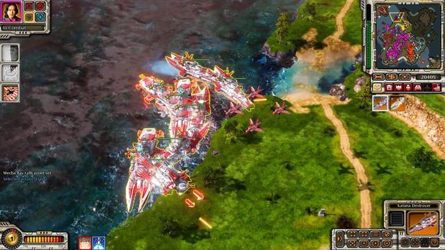 Command and Conquer Red Alert 3 Uprising Reborn MOD Rising Sun 3v3 Gameplay against Chaos AI смотреть онлайн