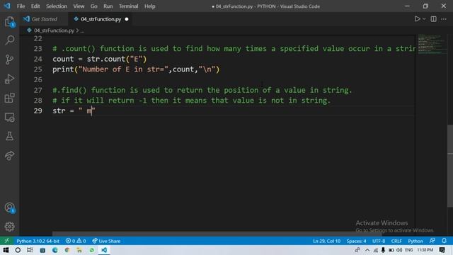String Function in Python | PYTHON PROGRAMMING LANGUAGE TUTORIAL | MR SQUARE V0060 смотреть онлайн
