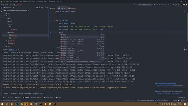 Flask blog / Как работает пагинация страниц / Подготовка проекта №1 смотреть онлайн