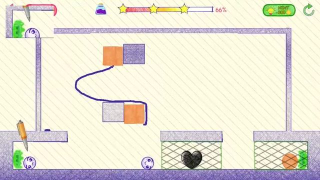 Love Story : Draw Physics Line. Heal Love. Level 57. 3 Stars.