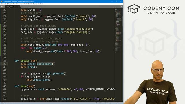 18. Add Red Food To Feed Aspen Game - PyGame Thursdays 18 смотреть онлайн