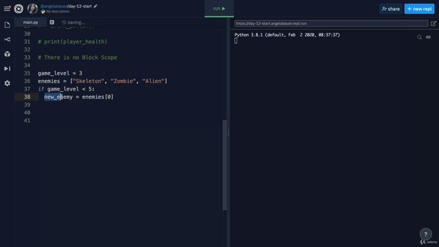 Day 12 - Scope & Number Guessing Game - 2 Does Python Have Block Scope_ смотреть онлайн
