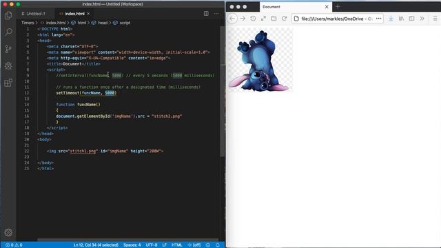 Using setTimeout function in javascript смотреть онлайн