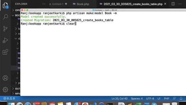 Laravel 8 : Basic app for beginners: 1 make migration and Controlller смотреть онлайн